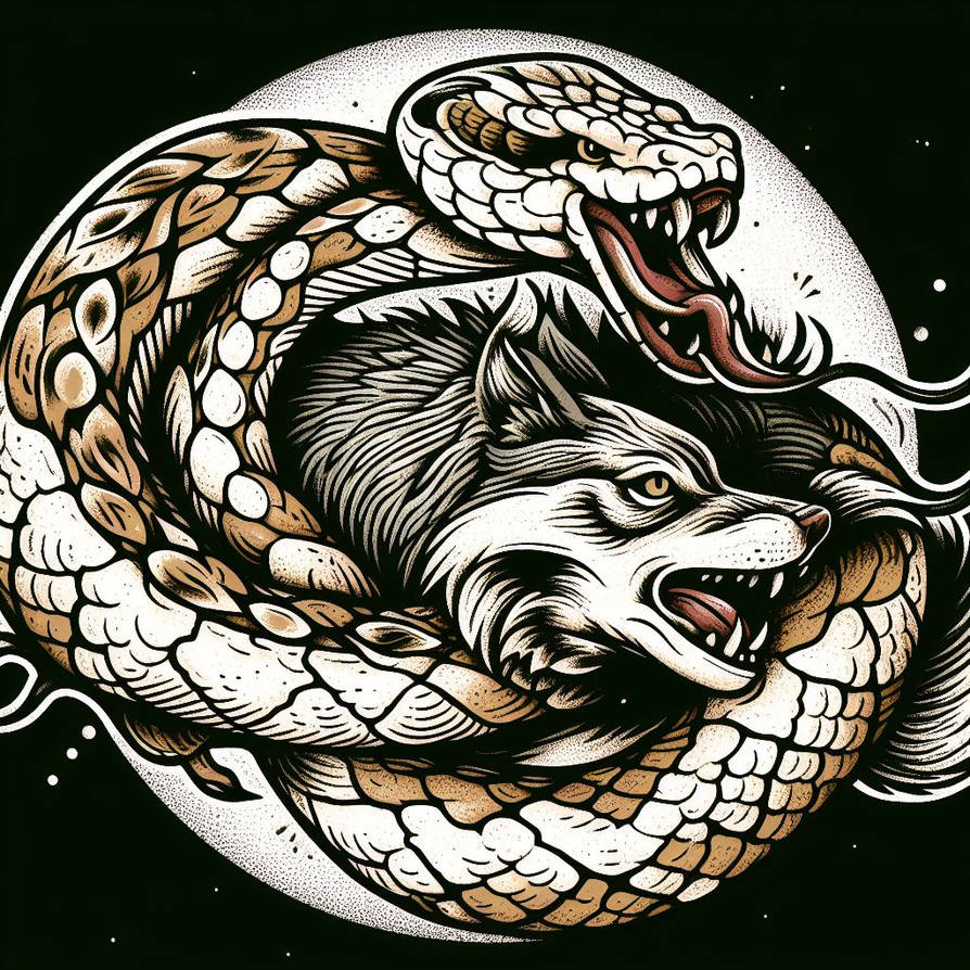 Python and Wolf Tattoo by KasperZ3R0 on DeviantArt