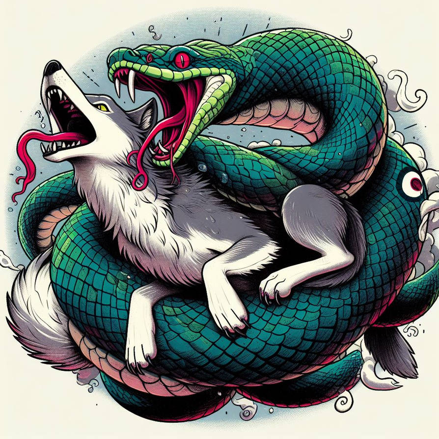 Python Vore Wolf Python and Wolf, Okami Style by KasperZ3R0 on DeviantArt