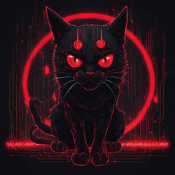 Glitch Hop the Black Malware Attack Cat