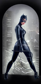 catwoman over gotham city