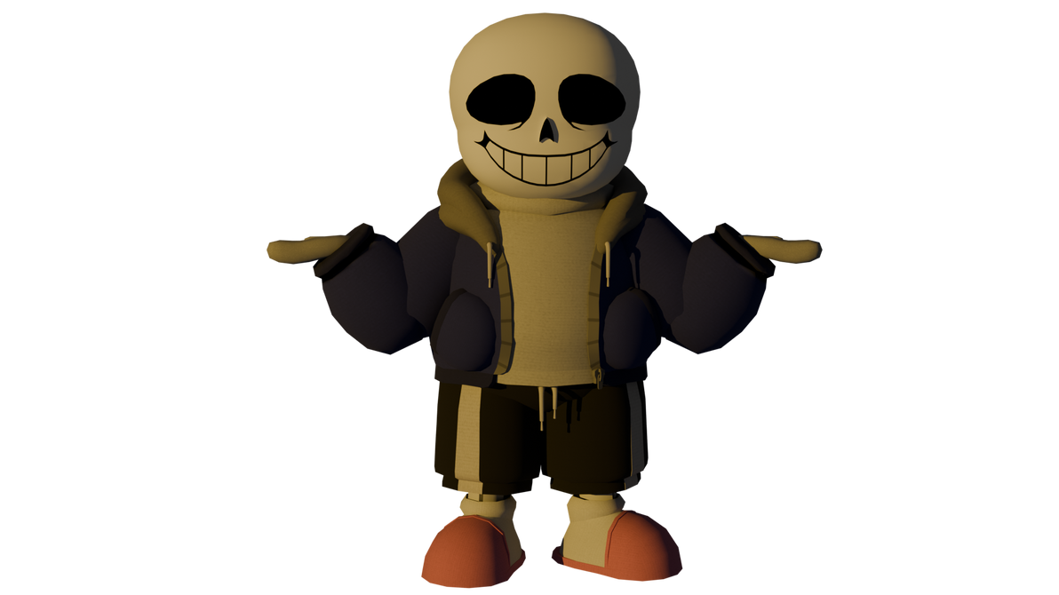 Sans 3D model by GbEmpathy on DeviantArt