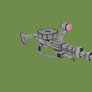3D Zaku Machine Gun Low Poly