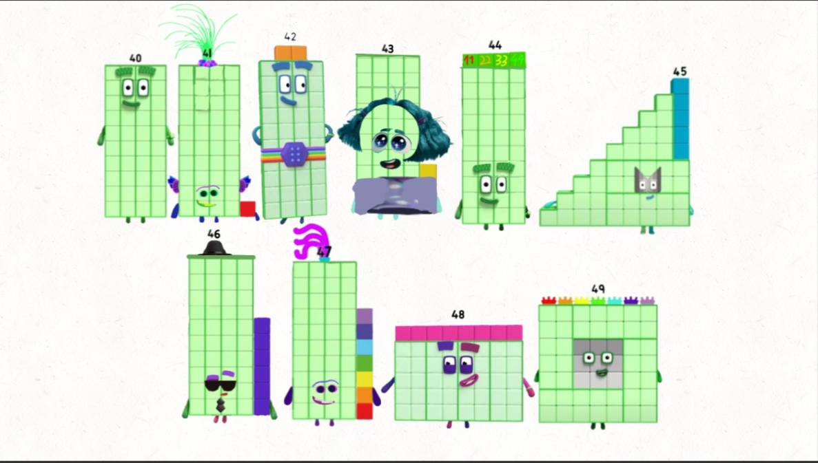 Numberblocks 40-49 Official by julio11943 on DeviantArt
