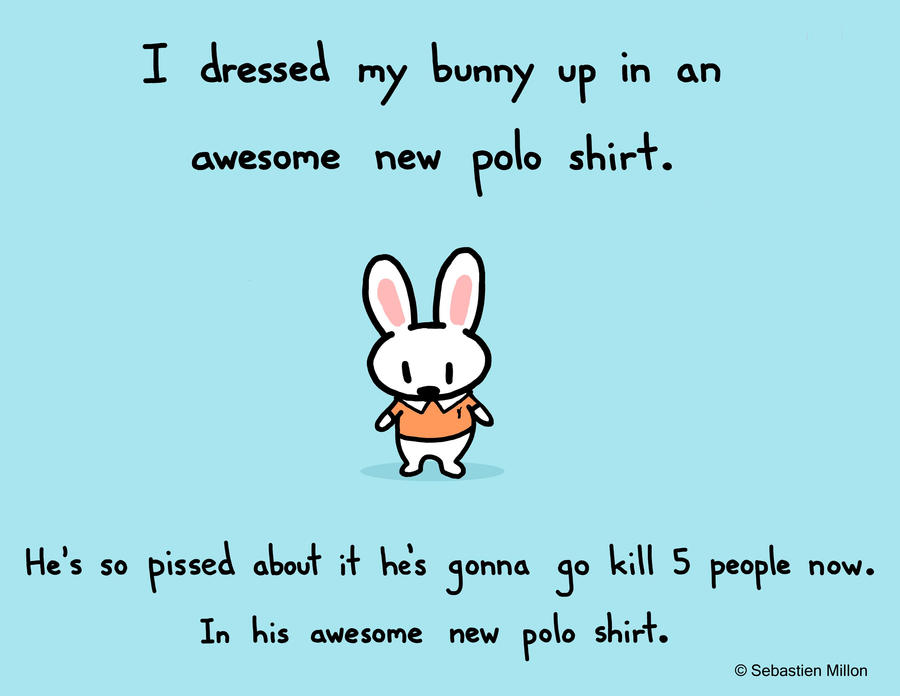 Bunny in a Polo Shirt