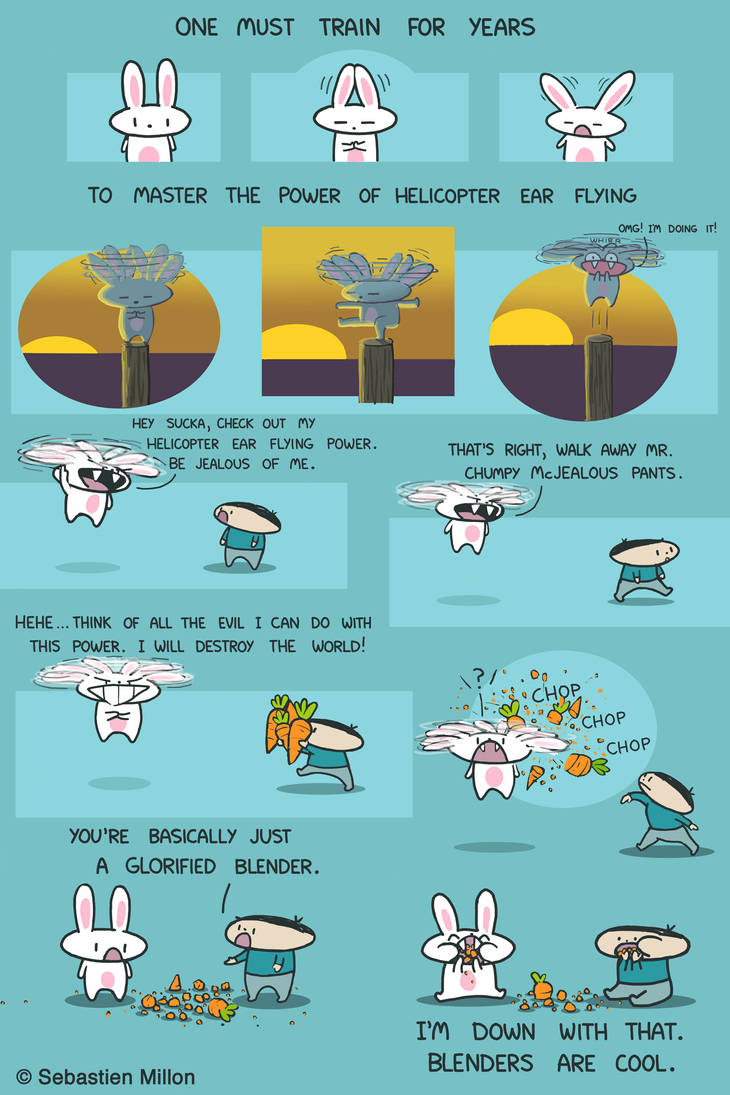 Bunny Helicopter Ear Flying by sebreg on DeviantArt