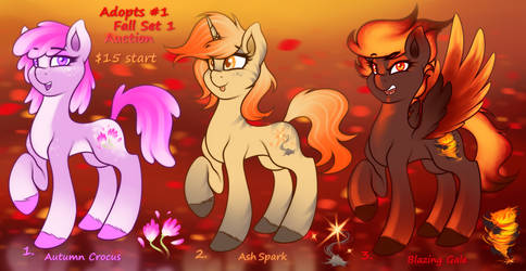 || Pony Adopt #1 || Fall Theme Set! ||