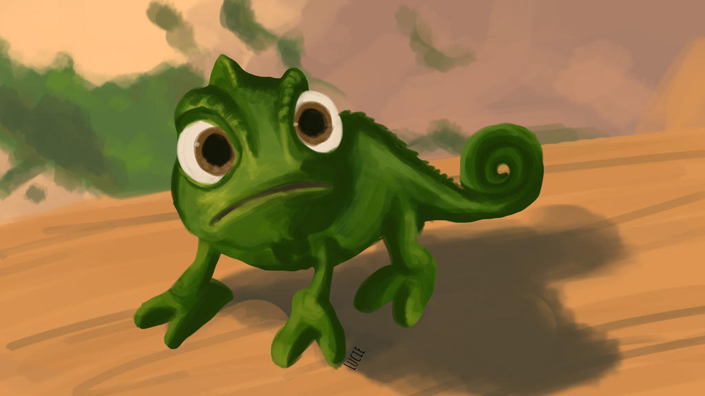 Small Pascal Tangled Speed painting Tangled Pascal by BlondyBird on DeviantArt