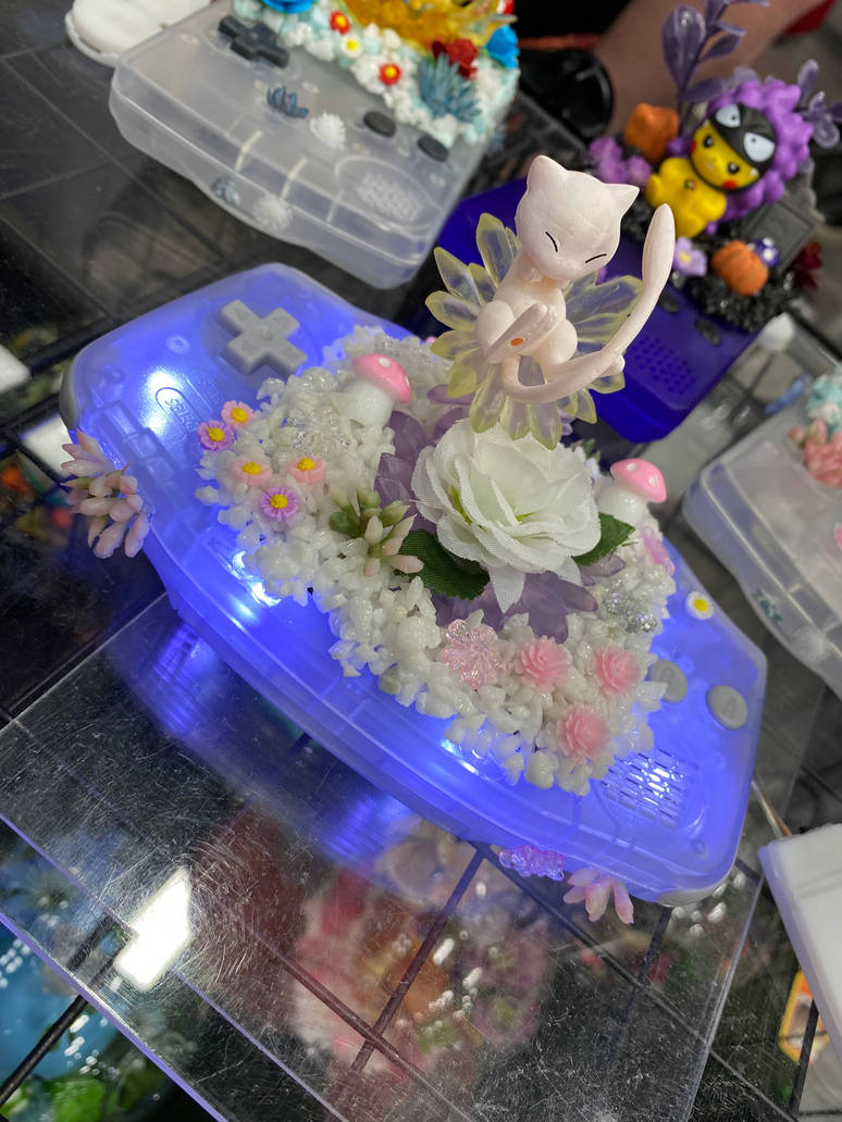 Lighted Mew Game Boy Terrarium by RandomSmashCustoms on DeviantArt