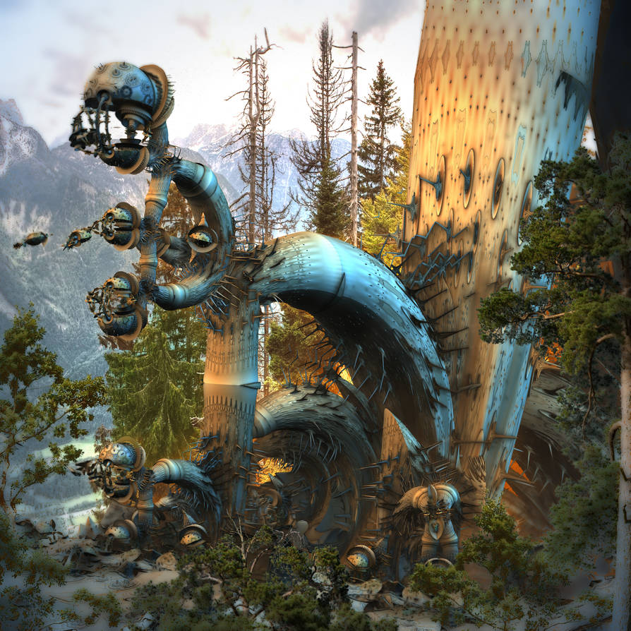 Fantasy Mountain Village by HalTenny
