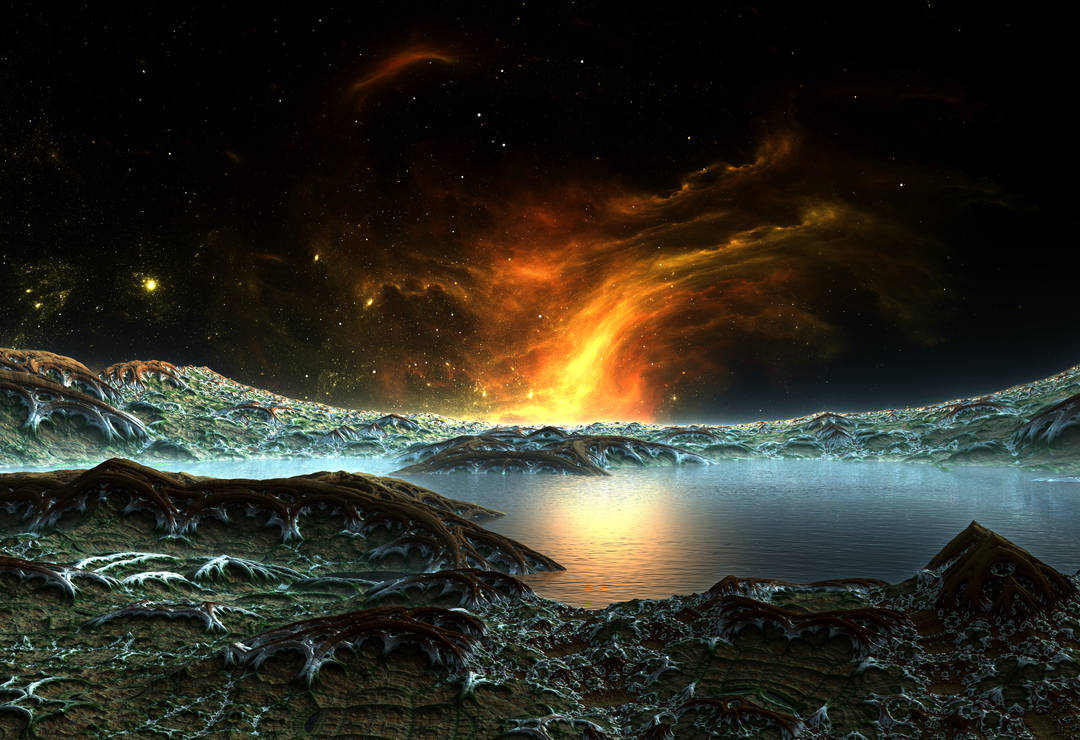 Burning Nebula Lake by HalTenny