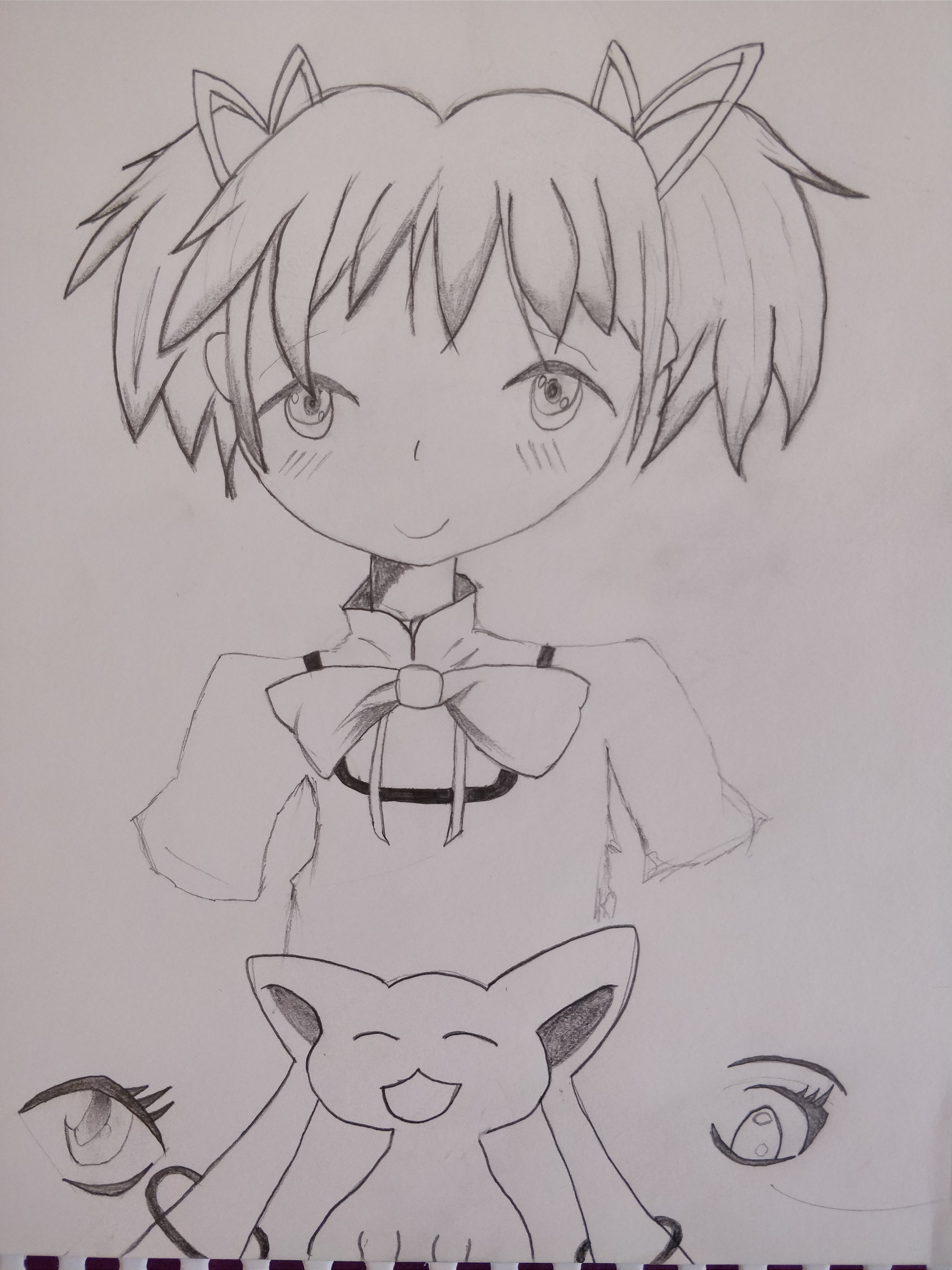 Madoka Kamane (and Kyubey) draw