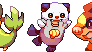 Unova Starter pixels