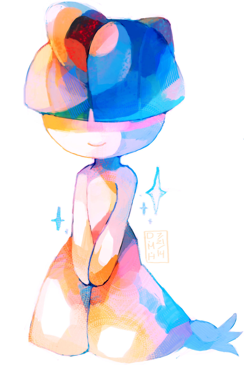 Shiny Ralts by LadyKuki on DeviantArt