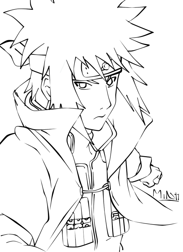 Yondaime Hokage Line Art by krismania on DeviantArt