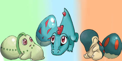 Pokemon: Johto starter hatchling.