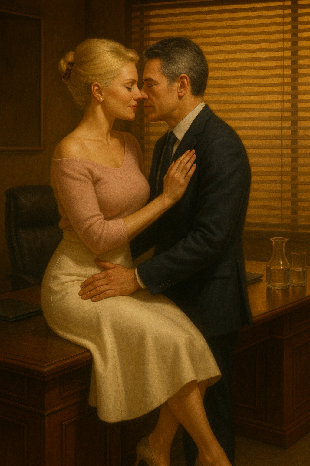 40 Intimate Embrace in Golden Light