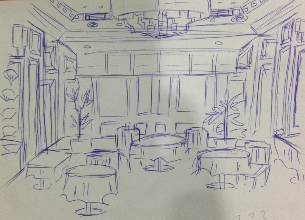 Restaurnt Drawing Restaurant Drawing by JuniCole on DeviantArt