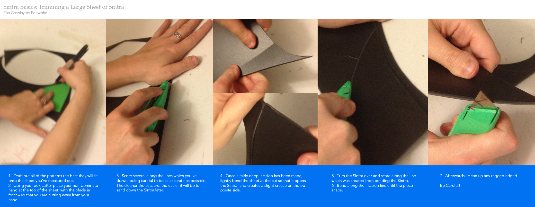 Sintra Basics 2 - Cutting out a template piece by Foayasha