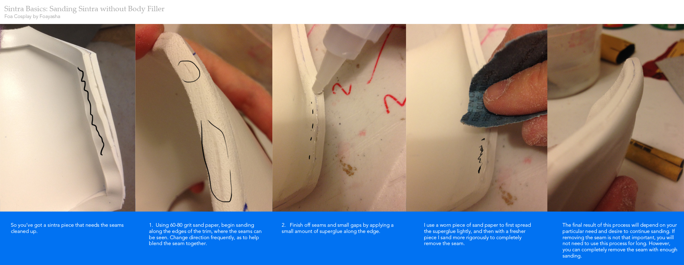 Sintra Basics 3 - Sanding down the seams by Foayasha