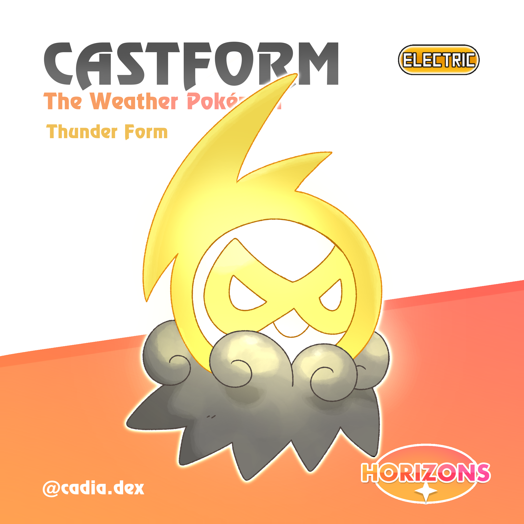 Castform (Thunder) -Pokemon Horizons -Cadia Region by PokemonHorizons ...
