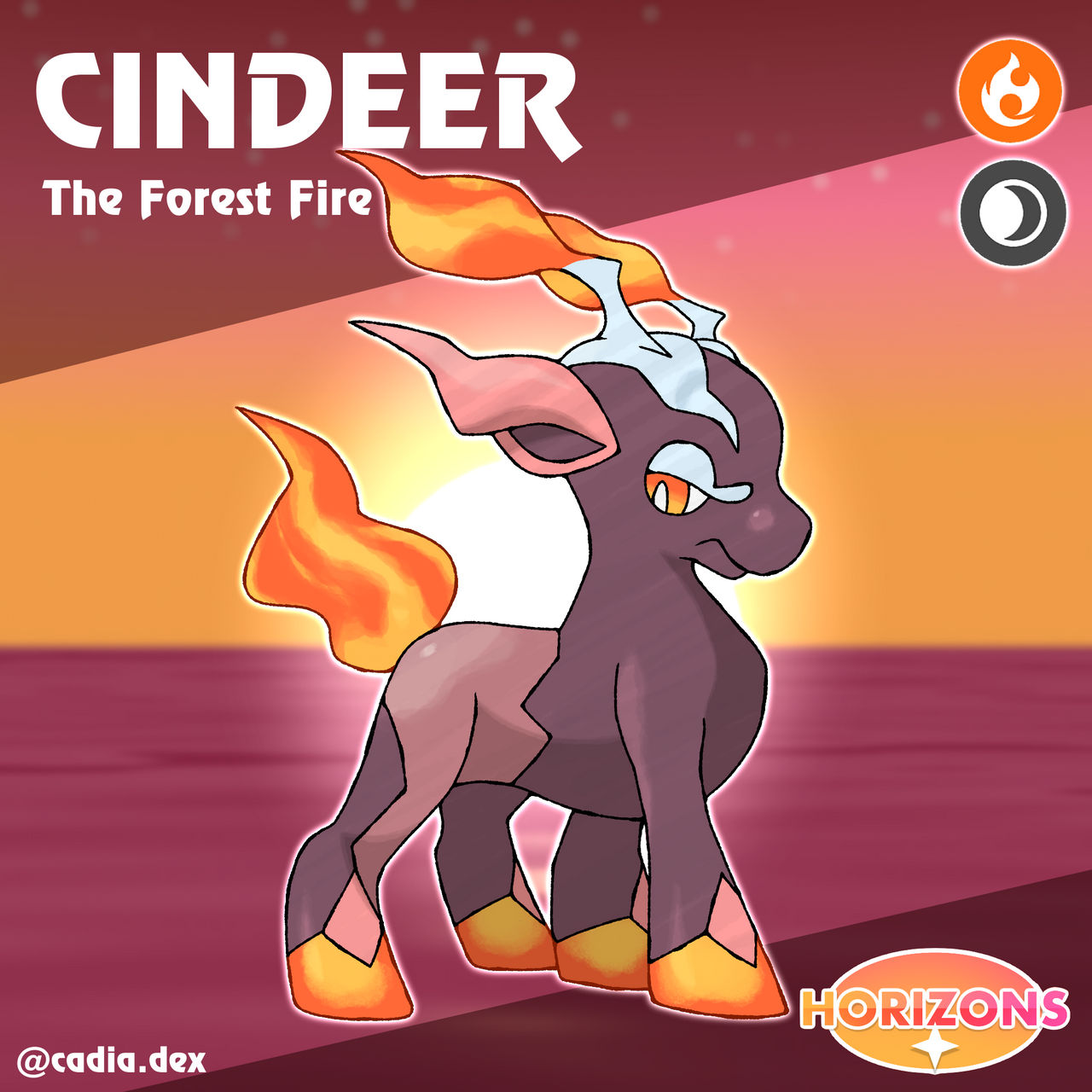 Cyder Pokemon Cindeer - Pokemon Horizons - Cadia Region by PokemonHorizons on DeviantArt