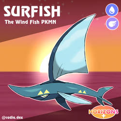 Surfish - Pokemon Horizons - Cadia Region