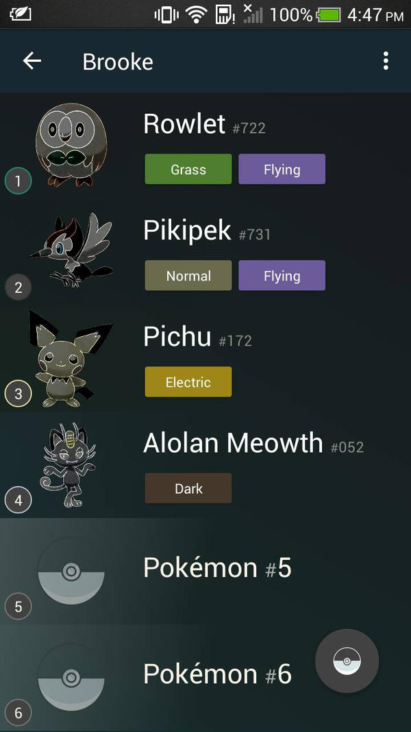 Pokemon Sun team by Pillowbelly on DeviantArt