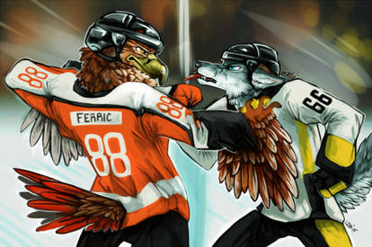 Anthro Hockey Fight