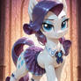 Miss Rarity, beautiful, elegant and hornless