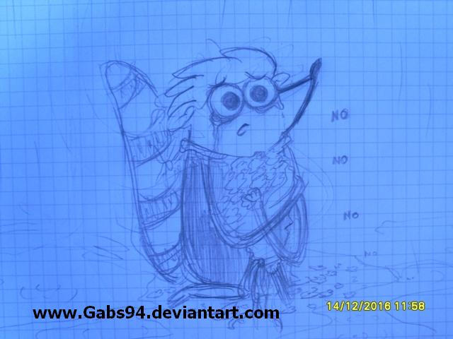 Rigby crying by gabs94 on DeviantArt