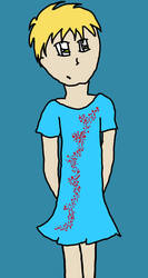 Lukey in a dress