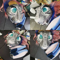 Jackalope Partial Commission WIP:Start of the Head by RageandRoarCustoms