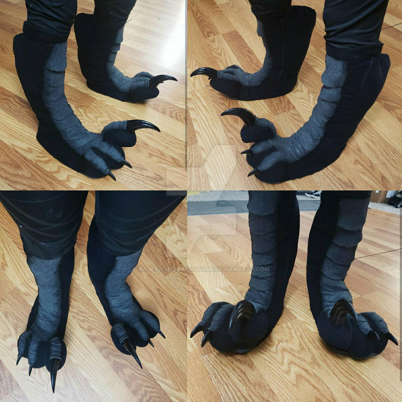Knee-High Raptor Feet Commission: Ravages' Feet by RageandRoarCustoms ...