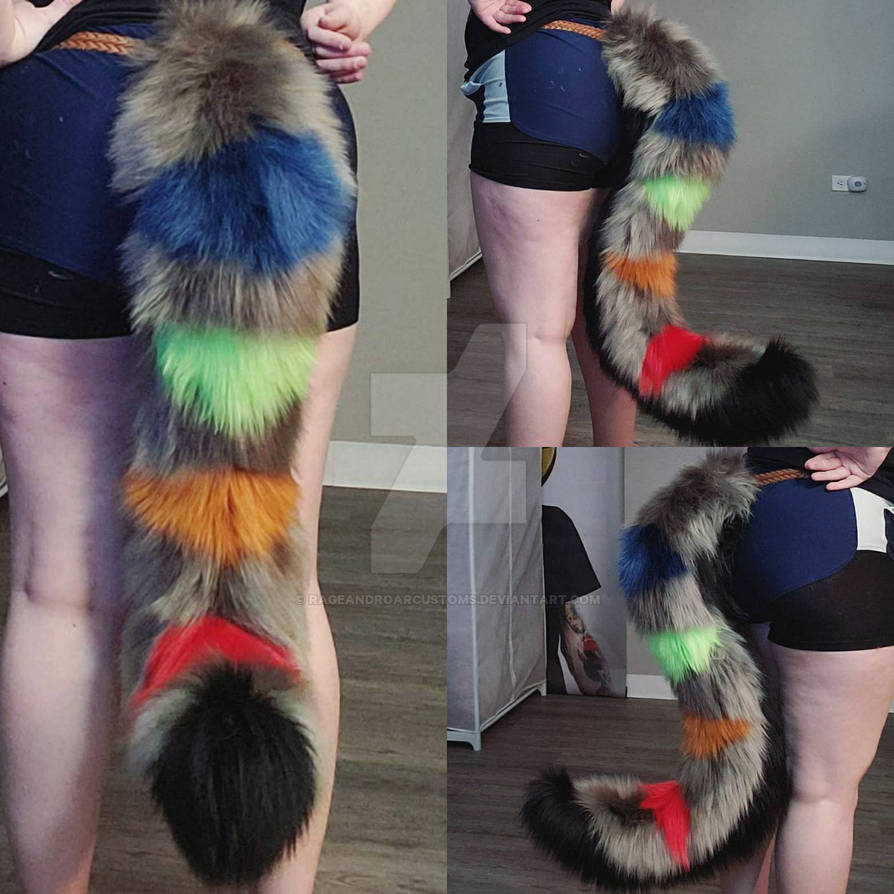 Deviantart Tail Mutation Tail Commission: Multicolored Tail by RageandRoarCustoms on DeviantArt