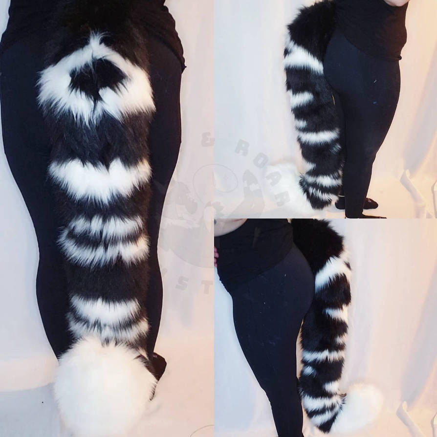 Tail Commission: Blk/White Tiger Tail by RageandRoarCustoms on DeviantArt