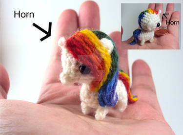 Mini Rainbow Unicorn Amigurumi