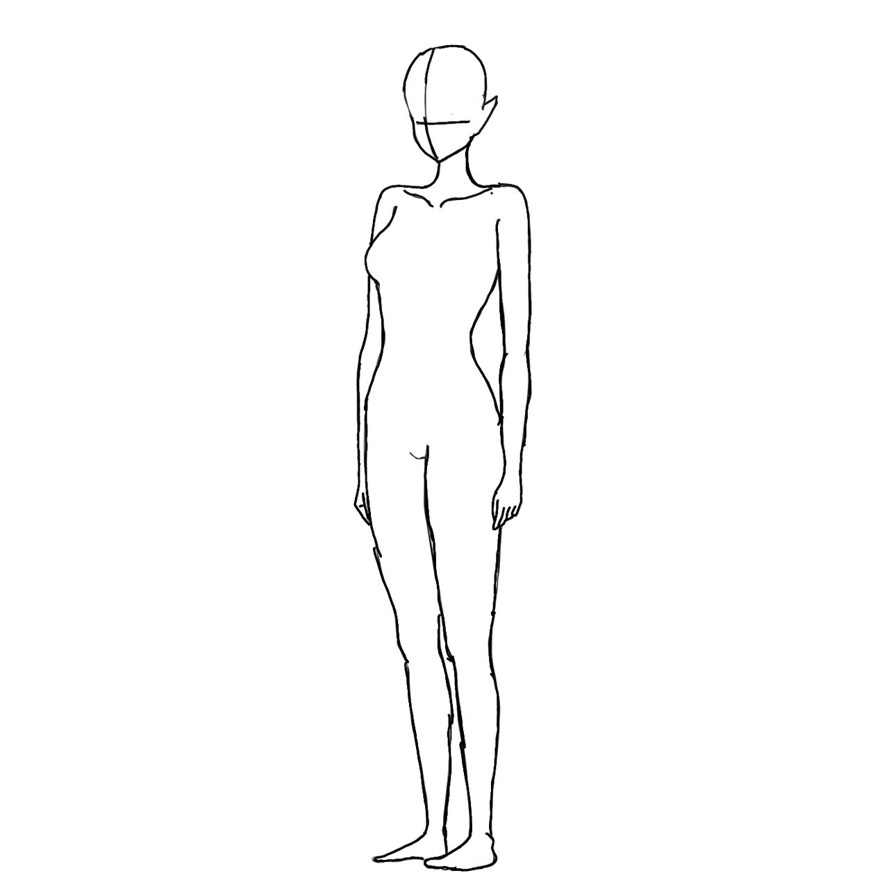 Human Block Body Base Human base by Blu3TheArtist on DeviantArt