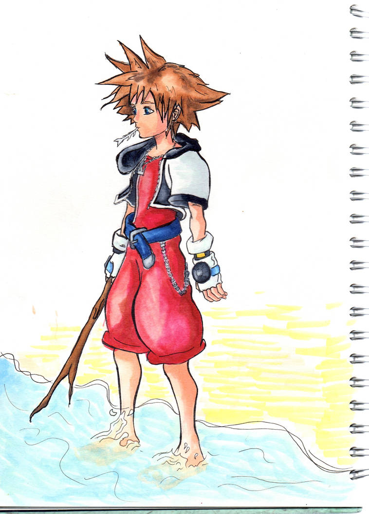 Sora on the Beach by Linka-Neo on DeviantArt