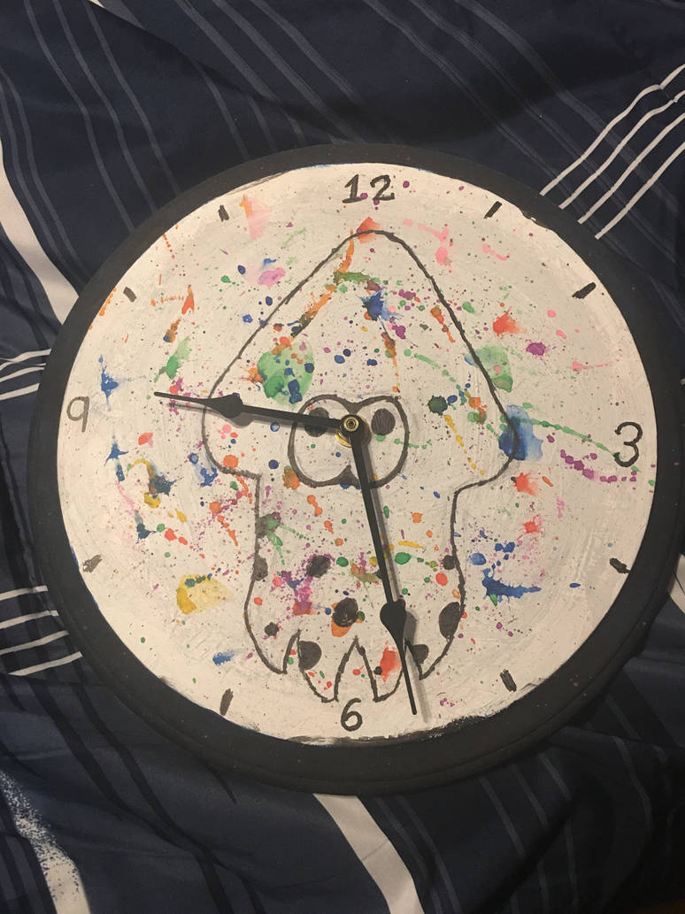 Splatoon Clock by iamkoold on DeviantArt