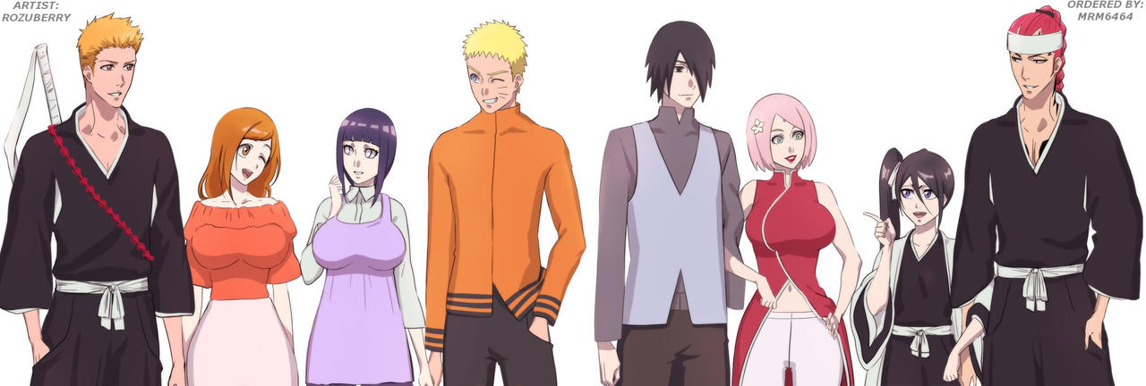 NARUTO X BLEACH (Commission) by mrm6565 on DeviantArt