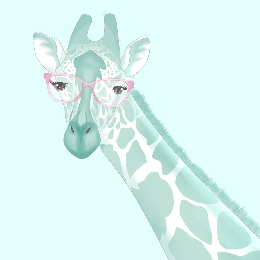 Giraffe with Glasses by rainbowcubeart on DeviantArt