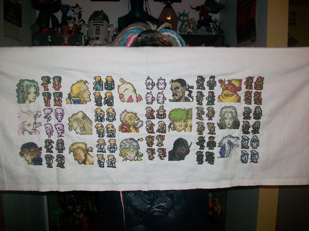 Final Fantasy 3/6 Cross Stitch COMPLETED!