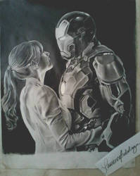 IRON MAN 3 drawing by LAURENCE BULALAQUE