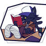 Commission: Reading Cat Dude