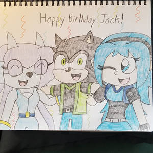 Jack the Hedgehog and Friends B-Day Gift Drawing