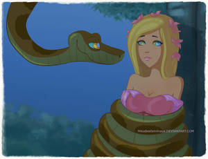 Kaa and Giselle from Enchanted