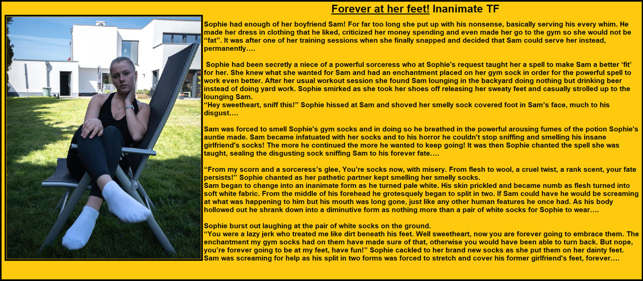 Forever at her feet! Inanimate TF by MMTFCaptions on DeviantArt