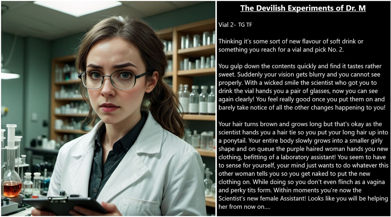 The Devilish Experiments Tg Tf By Mmtfcaptions On Deviantart The Devilish Experiments Tg Tf By Mmtfcaptions On Deviantart