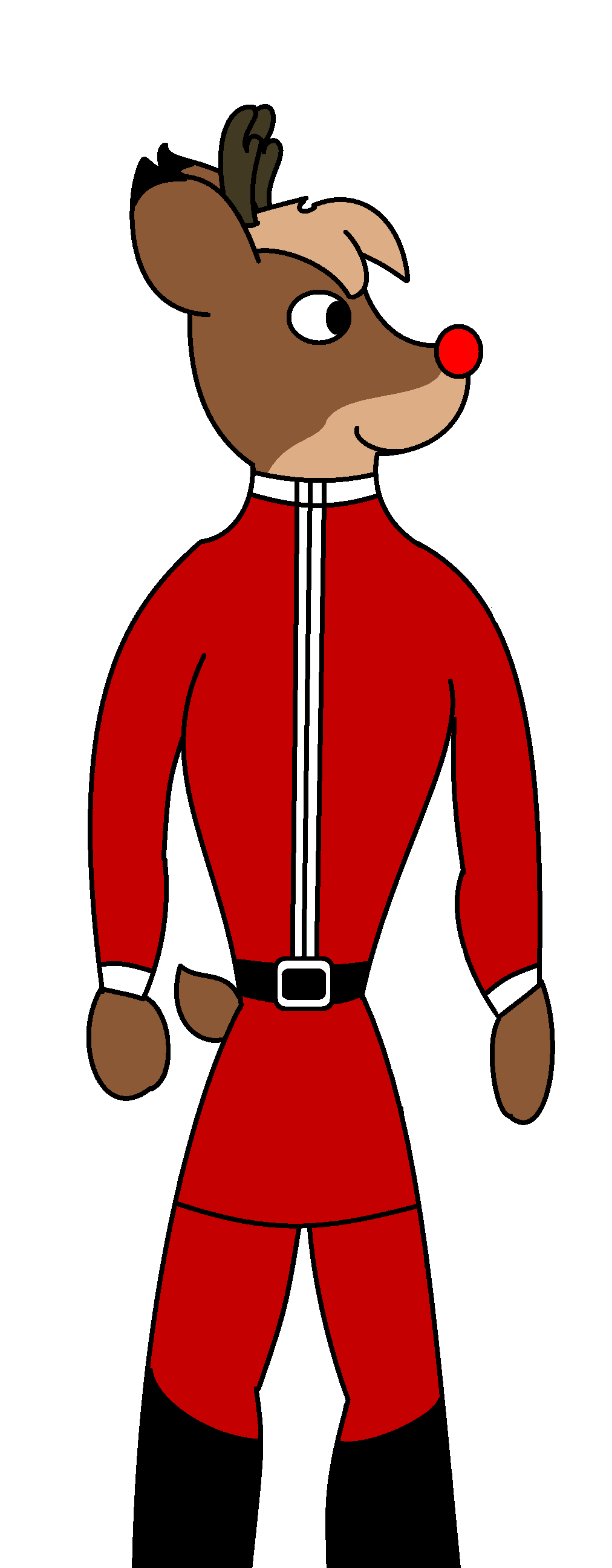 Anthro Rudolph by BASEDCUBE95 on DeviantArt