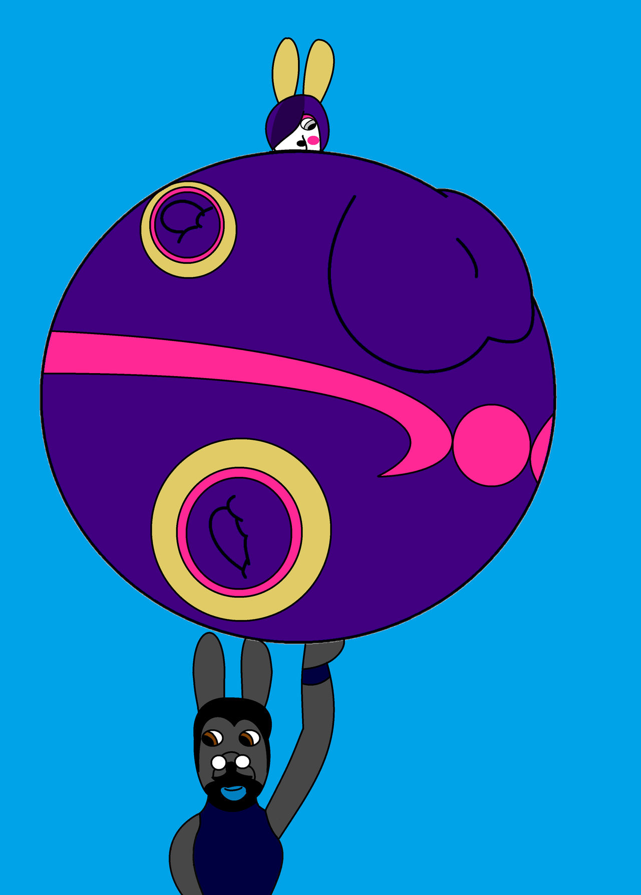 Wolf's Big Bunny Ball by BASEDCUBE95 on DeviantArt